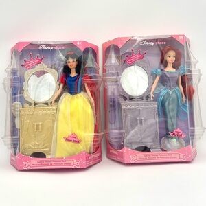 Disney Princess Snow White & Ariel Talking Doll Disney Store 2003 NIB
